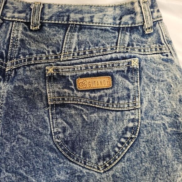 VINTAGE 80s acid wash baggy short ankle mom‎ jeans 12/14 - Picture 5 of 10